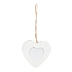 Wooden Heart Pendant 3 Colors Available cm 8 white