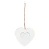 Cuore Pendente in Legno 3 Colori Disponibili cm 8 bianco