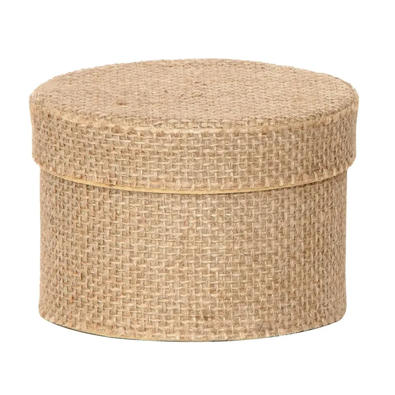 Boîte cylindrique en jute dm 9 x 6,5 h