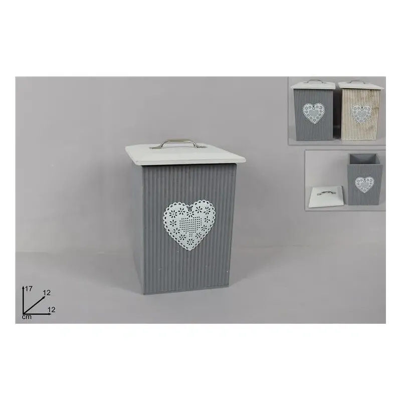 Caja de madera con corazón cm 12x17