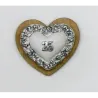 25th Anniversary Heart in Wood and Plaster 12 pcs | ChartaRè