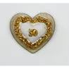 Serce na 50-lecie w drewnie i gipsie 12 szt.