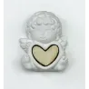 Puttino di Gesso con Cuore in Legno pz 12