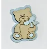 Pink and Blue Teddy Bear in Wood 12 pcs