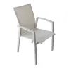 Silla de Jardín Apilable Sillón en Aluminio y Textileno en 3 Colores cm.57x61x89h