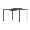 Bioklimatische pergola tuinpaviljoen in donkergrijs aluminium mt. 3x3 en 3x4
