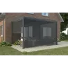 Fehér és szürke oldalsó napellenző burkolat bioklimatikus pergola mt.3x3 és 3x4 típusokhoz
