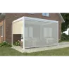Witte en grijze zijluifelhoes voor bioklimatologische pergola mt.3x3 en 3x4