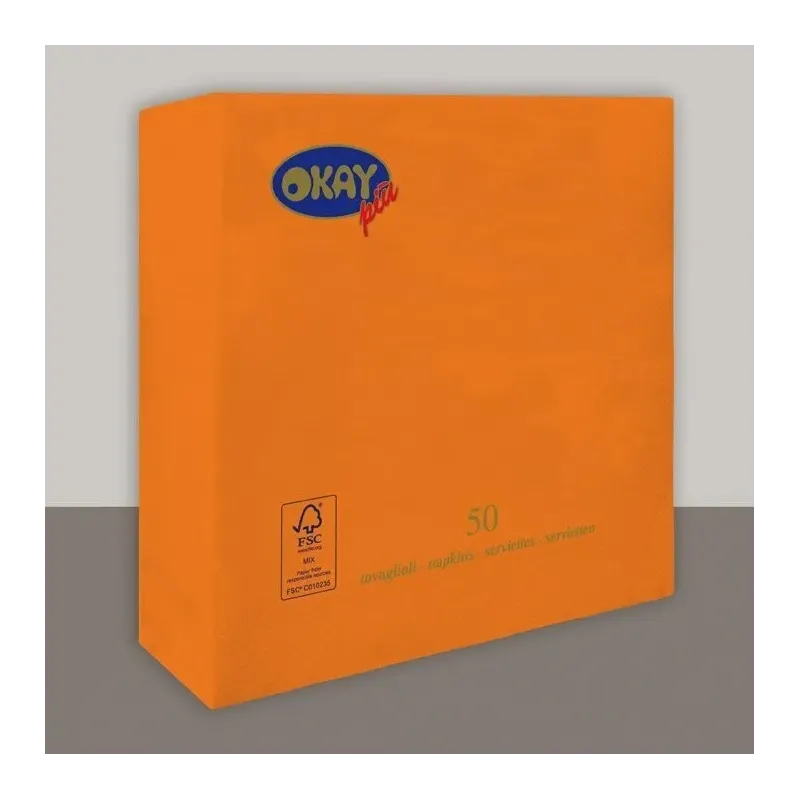 50 Colored Napkins cm 40x40