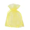 10 Sacchetti bomboniere in Organza con Nastrino