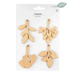 8 Gold Wooden Decorations
