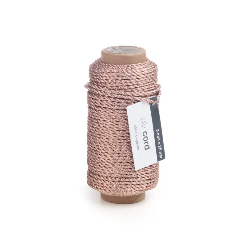Corde 3 plis Gliz mm 3x25 mt Disponible en 3 Couleurs rose