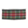 White, Red or Green Tartan Ribbon in Various Sizes