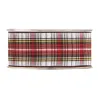 White, Red or Green Tartan Ribbon in Various Sizes