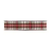 White, Red or Green Tartan Ribbon in Various Sizes