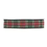 White, Red or Green Tartan Ribbon in Various Sizes