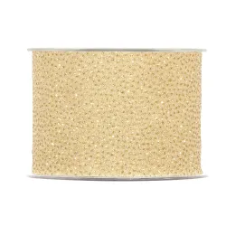 Glitterend lint in 5 kleuren en diverse maten GOUD