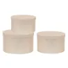 Set of 3 cylindrical boxes in 2 colors