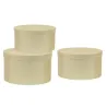 Set 3 Scatole Cilindriche in 2 Colori oro