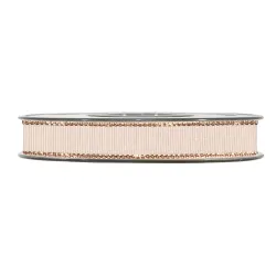 Gold Line Gros Grain Ribbon in 5 Colors and Various Sizes ivory