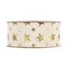 Bright Gold Stars Ribbon - Prickar - Ränder i 2 storlekar