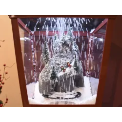 Wnętrze oświetlenia ulicznego śniegu