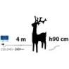 Reindeer of White LED Crystals Various Heights | ChartaRè