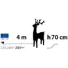 Reindeer of White LED Crystals Various Heights | ChartaRè