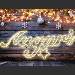 Üdvözlő lámpa 840 led cm. 115x45 h.