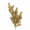 Branche de pin doré avec paillettes en deux tailles