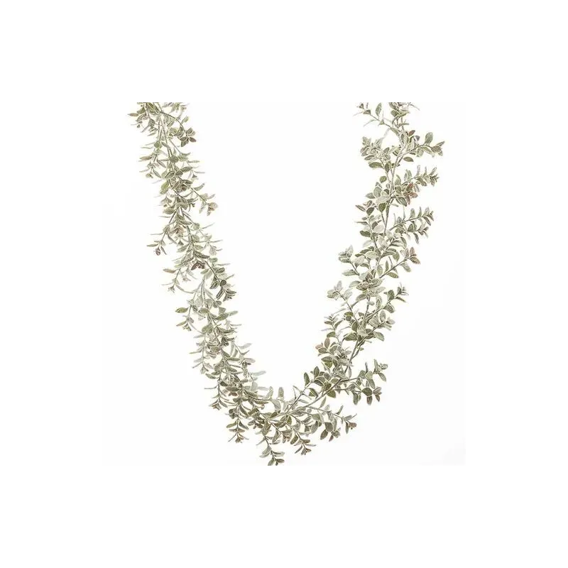 Flocked Leaves Garland Cm. 183