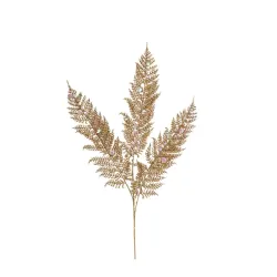 Guld Glitter Ormbunksblad 3 kvistar cm.91