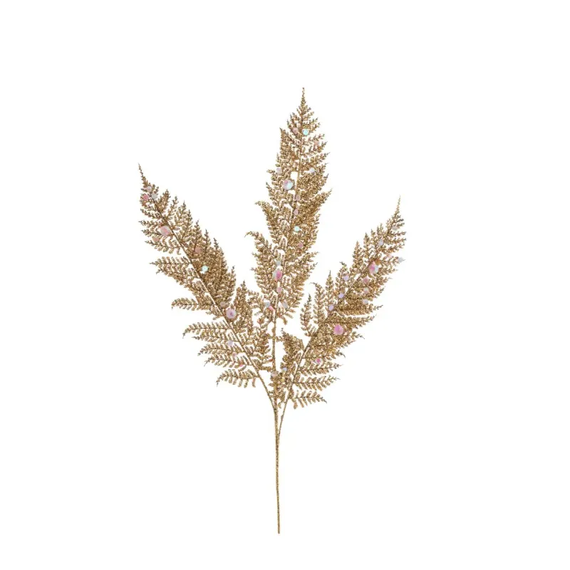 Glitter ormbunksblad 3 kvistar cm.91