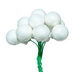 Caja 144 Mini Esferas de Vidrio mm 20 Varios Colores blanco