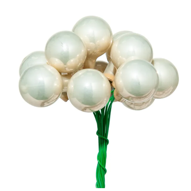 Doos 144 Mini Glazen Bollen mm 20 Diverse Champagne Kleuren