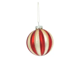 Red Gold Glass Sphere 80 mm