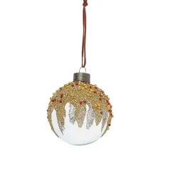 Transparent Glass Sphere with Gold Decorations | ChartaRè