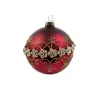 Bordowo-złota szklana kula w 2 rozmiarach