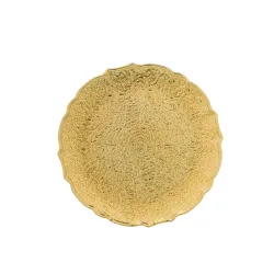 Piatto in Plastica Oro Diam. 33 cm