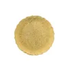 Gold plastic plate diam. 33 cm