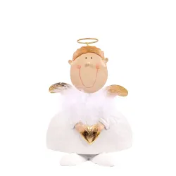 Anjo de Metal Branco