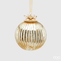 Jewel Glass Sphere Cm. 10 Various Gold Colors