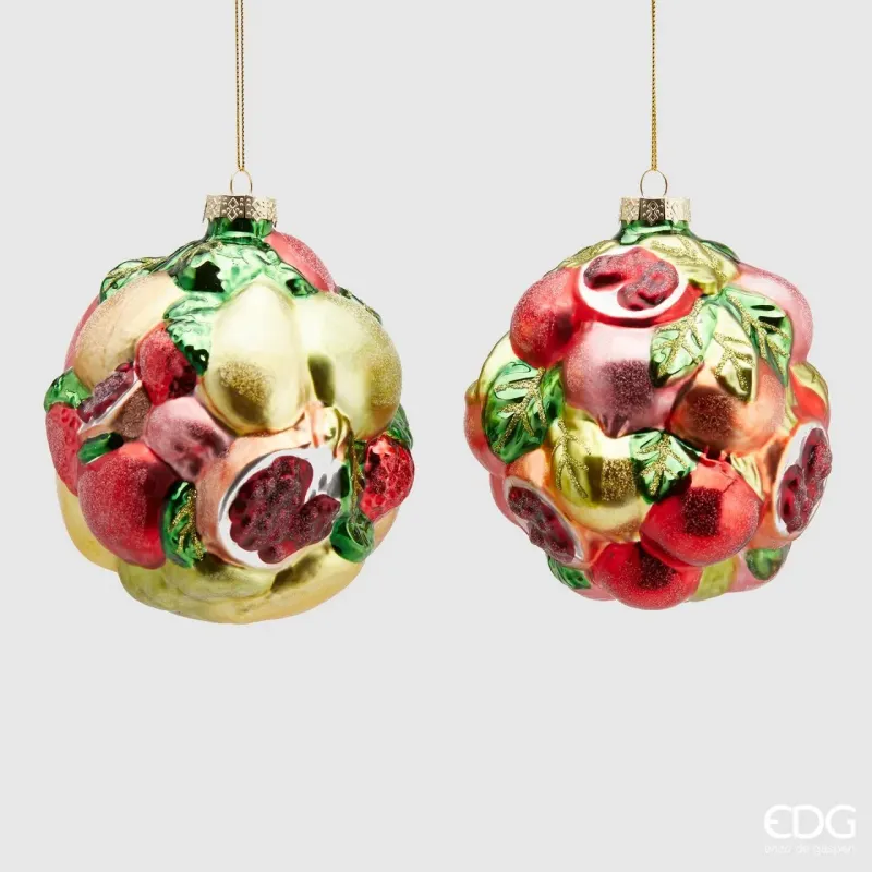 Üveg gyümölcskeverék gömb cm. 12 EDG