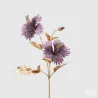 Ramo Hibiscus Lavanda con Stelo Oro H 68 Cm