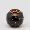 Lanterna de Metal com Estrelas em Duas Cores e Tamanhos Preto