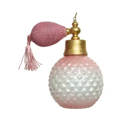 Ampolla Profumo Rosa da Appendere in Vetro h 11 Cm