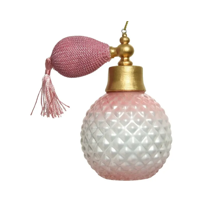 Frasco de perfume de rosas para colgar en vidrio h 11 cm