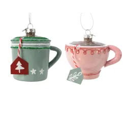 Tasse à thé en verre à suspendre h 8 cm