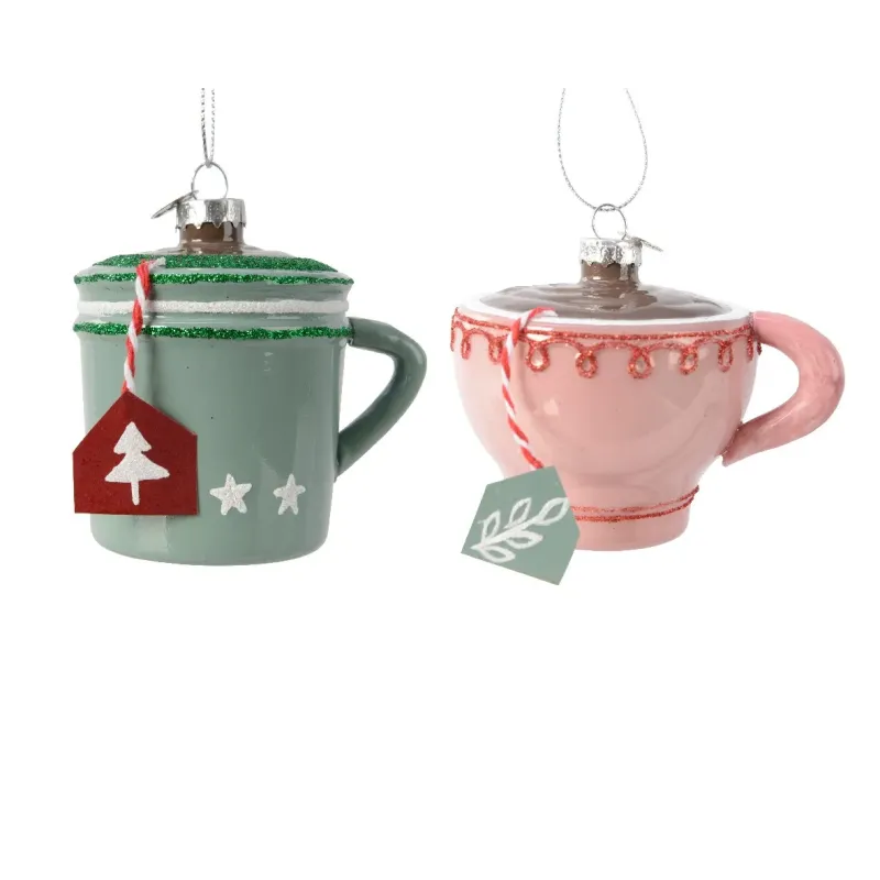 Tasse à thé en verre à suspendre h 8 cm