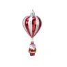 Santa Claus glazen heteluchtballon om op te hangen h 15 cm